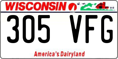 WI license plate 305VFG