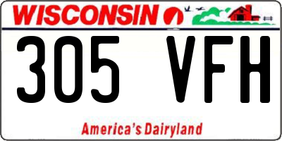 WI license plate 305VFH