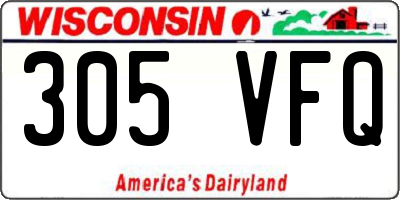 WI license plate 305VFQ