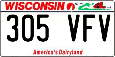WI license plate 305VFV