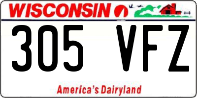 WI license plate 305VFZ