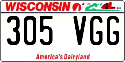 WI license plate 305VGG
