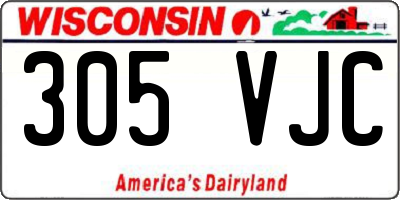 WI license plate 305VJC