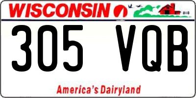 WI license plate 305VQB
