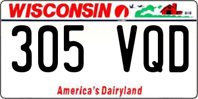 WI license plate 305VQD