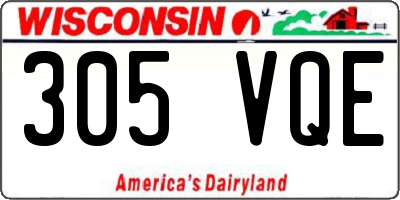 WI license plate 305VQE