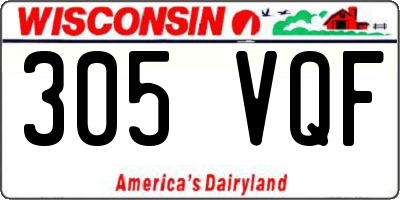 WI license plate 305VQF