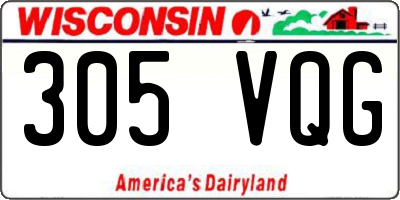 WI license plate 305VQG