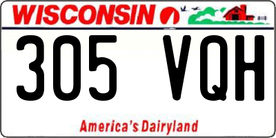 WI license plate 305VQH
