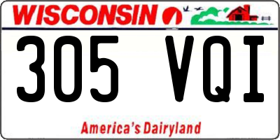 WI license plate 305VQI