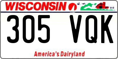 WI license plate 305VQK