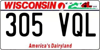 WI license plate 305VQL