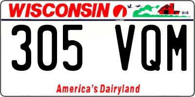 WI license plate 305VQM
