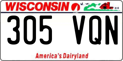 WI license plate 305VQN