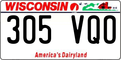 WI license plate 305VQO