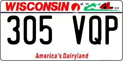 WI license plate 305VQP