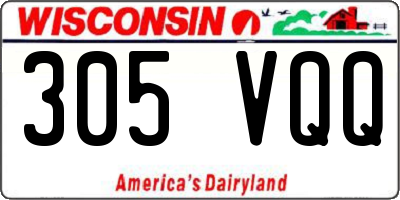 WI license plate 305VQQ