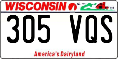 WI license plate 305VQS