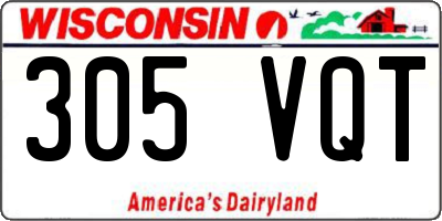 WI license plate 305VQT