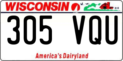 WI license plate 305VQU