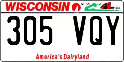 WI license plate 305VQY