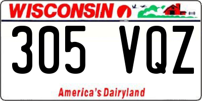 WI license plate 305VQZ