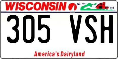 WI license plate 305VSH