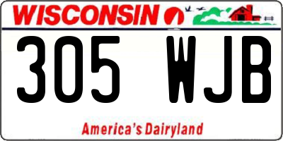 WI license plate 305WJB