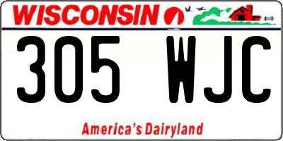 WI license plate 305WJC