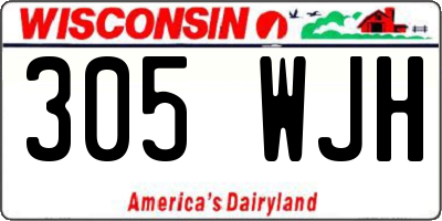 WI license plate 305WJH