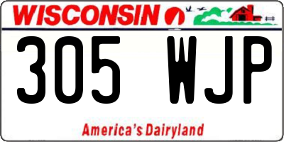 WI license plate 305WJP