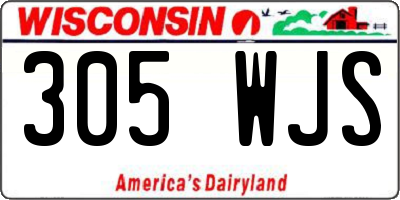 WI license plate 305WJS