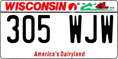 WI license plate 305WJW