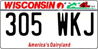 WI license plate 305WKJ