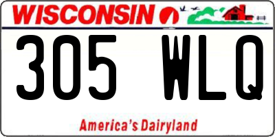 WI license plate 305WLQ