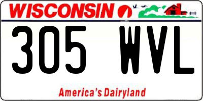 WI license plate 305WVL