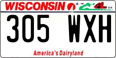 WI license plate 305WXH
