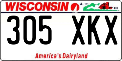 WI license plate 305XKX