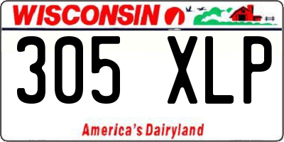 WI license plate 305XLP