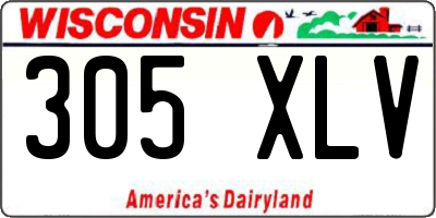 WI license plate 305XLV
