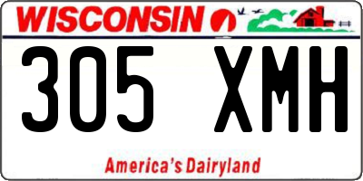 WI license plate 305XMH