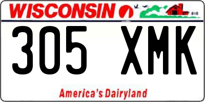 WI license plate 305XMK