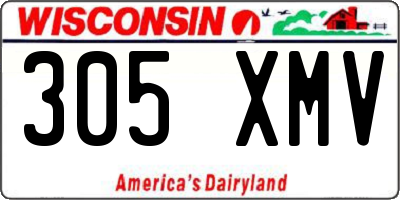 WI license plate 305XMV