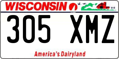 WI license plate 305XMZ