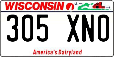 WI license plate 305XNO