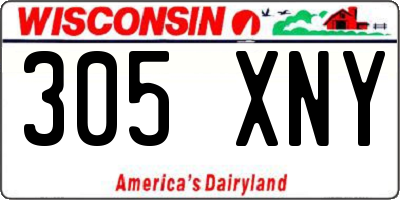 WI license plate 305XNY