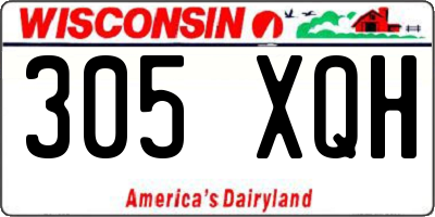 WI license plate 305XQH