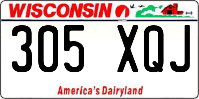 WI license plate 305XQJ