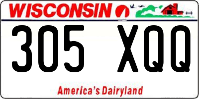 WI license plate 305XQQ