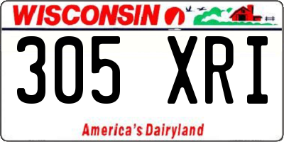 WI license plate 305XRI